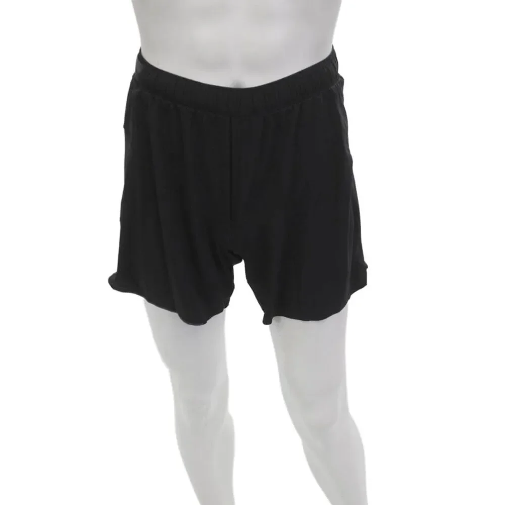 Lululemon Mens Black Recycled Polyester Shorts Hook & Loop Size M